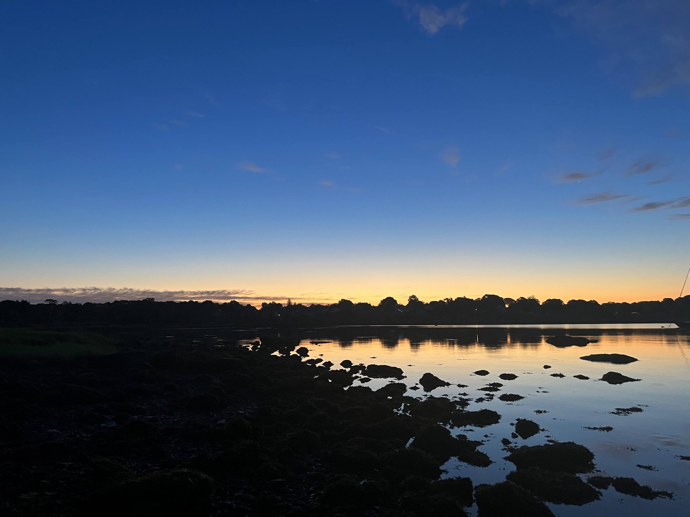 Sunset over the shoreline