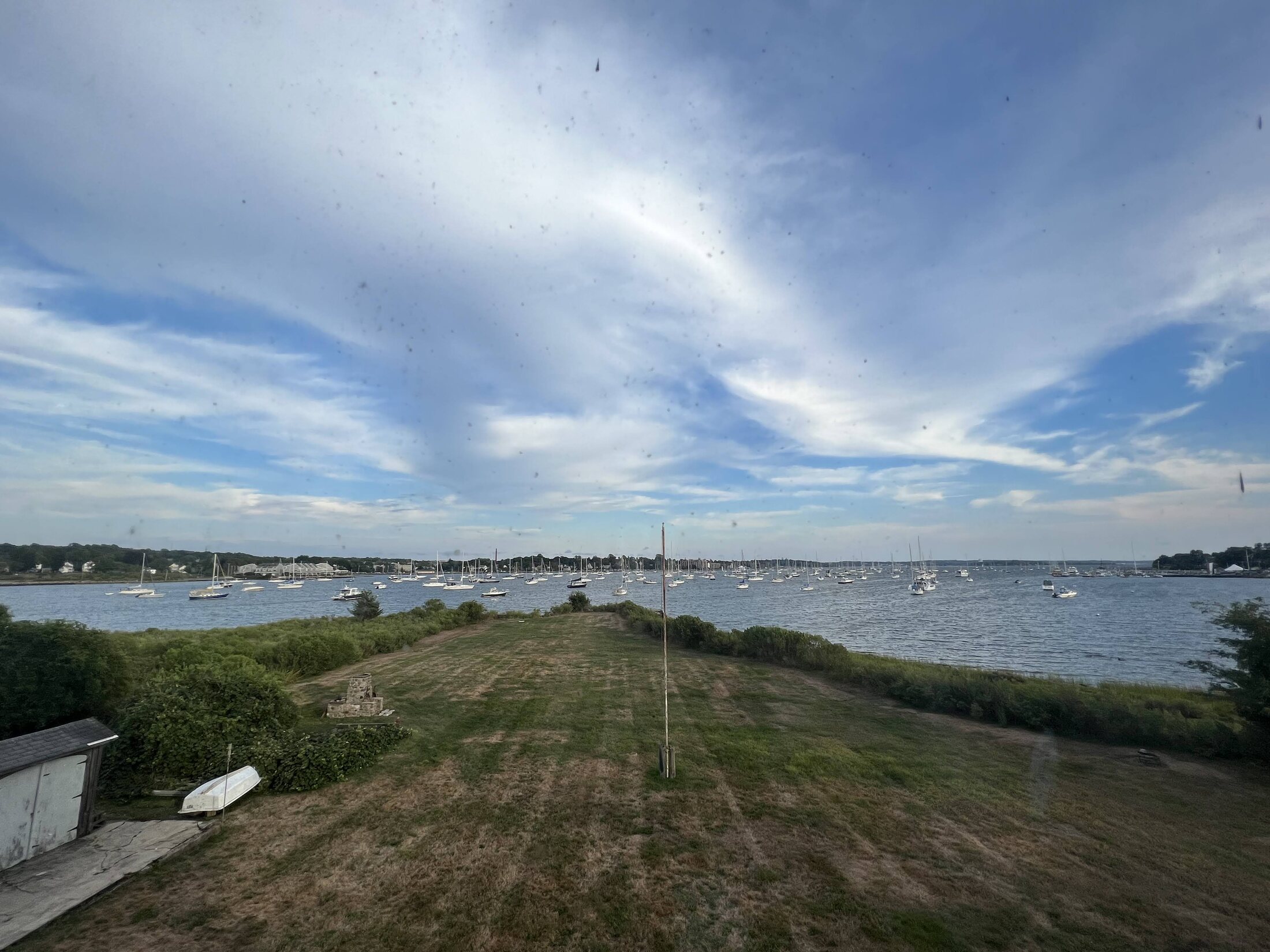 Clouds above the shoreline